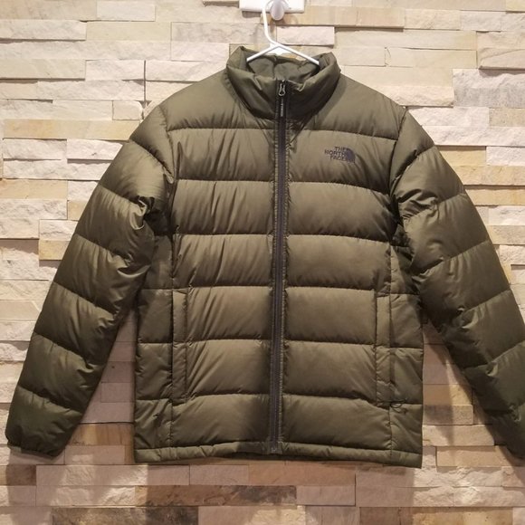 Green Puffer Nuptse Jacket 